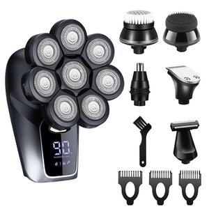 Electric Shaver Set, 6 in 1 Hair Clipper, Rechargeable Hair Trimmer with 8 Cutter Head, Haircut Machine, Manscaped Shaver, Men's Grooming Tool, Household Haircut Shaver, Trimmers for Men, Durable Shaving Products, Razors Set