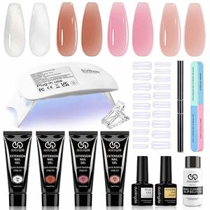 Poly Gel Nail Extension Kit, Poly Gel & Tools & Nail Forms & Nail File, Professional Nail Art Kit for Women & Girls