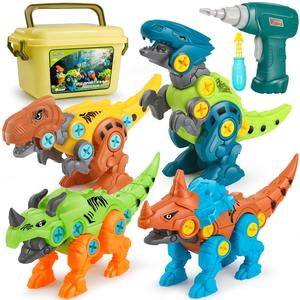 Take Apart Dinosaur Toys for Kids with Storage Box Electric Drill DIY Construction Build Set Educational STEM for Boys Girls 3 Years and Up