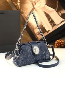 Women's Fashionable Snakeskin Print Crossbody Bag, Casual Versatile Shoulder Bag for Evening Party, Trendy All-match Commuter Bag for Daily Used