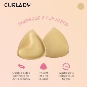 【Curlady】 NEW Adhesive Bra, Push up Strapless Self Adhesive Bra, Invisible Silicone Bra for Backless Dress