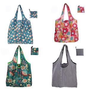 Reusable Grocery Bag, 4 Counts/set Foldable Fashion Washable Shopping Bag, Large Capacity Storage Bag for Groceries, Bulk Market Cloth Storage Bag, Reusable Shopping Bags