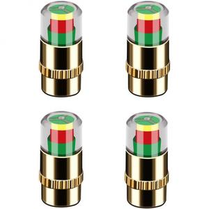 4Pcs Car Tire Pressure Monitor Valve Stem Caps Sensor Indicator 3 Color Eye Alert, Durable Material