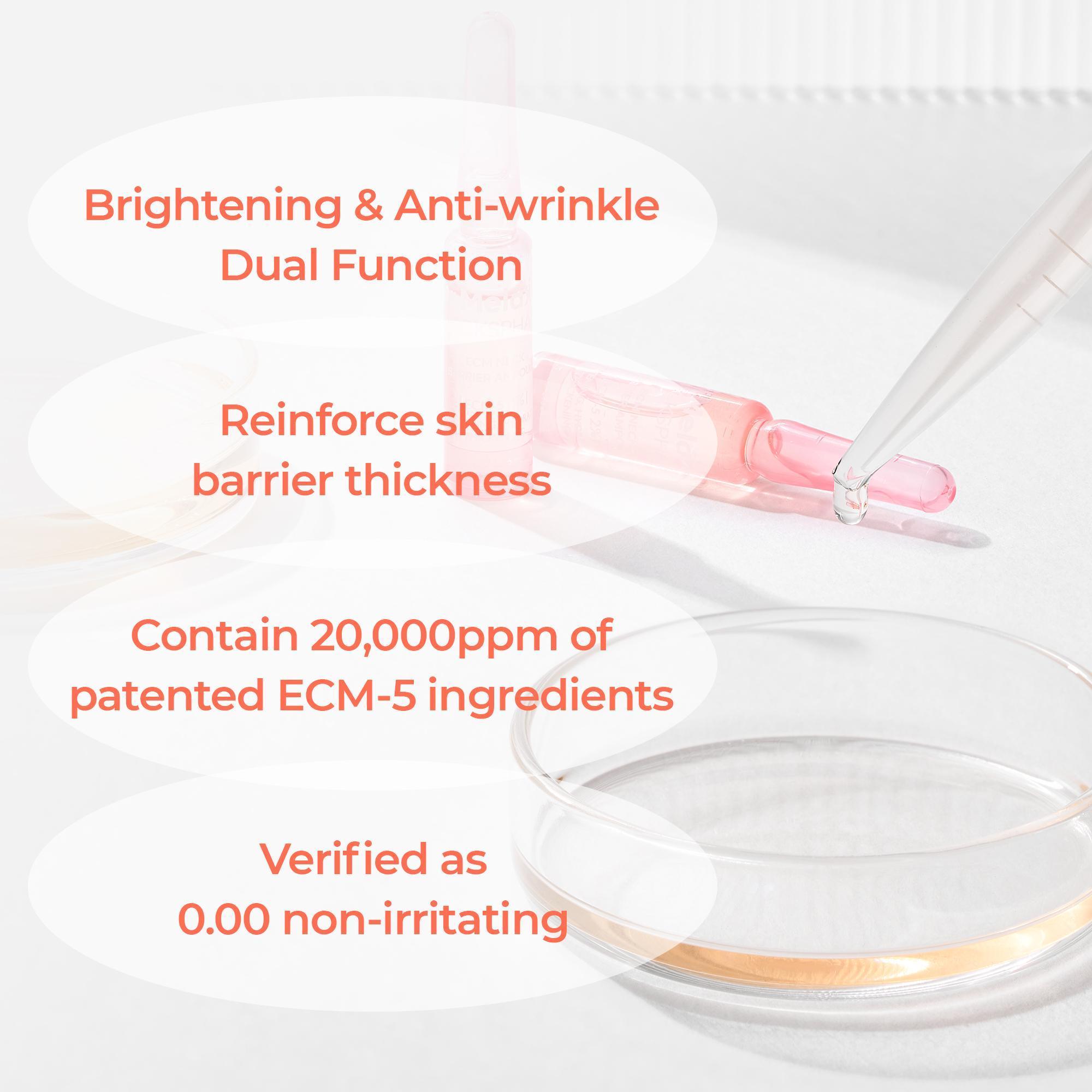 [Dr.Melaxin Official] Necksphalt ECM Neck Lifting Duo Set | Necksphalt ECM Neck Cream 50ml + Neck Ampoule 1.5ml x 10 | Firming, Elasticity & Wrinkle Care