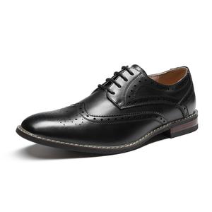 Bruno Marc Men's Sophisticated Wingtip Dress Shoes Comfort Oxford Classic Brogue Design Anti-Slip Outsole Breathable Synthetic Leather Upper - Footwear, Boy