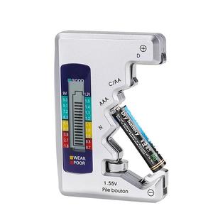 Multifunctional Digital Battery Tester, LCD Display Battery Test Clip, Portable Battery Level Test Tool for C AA AAA D 9V Button Battery