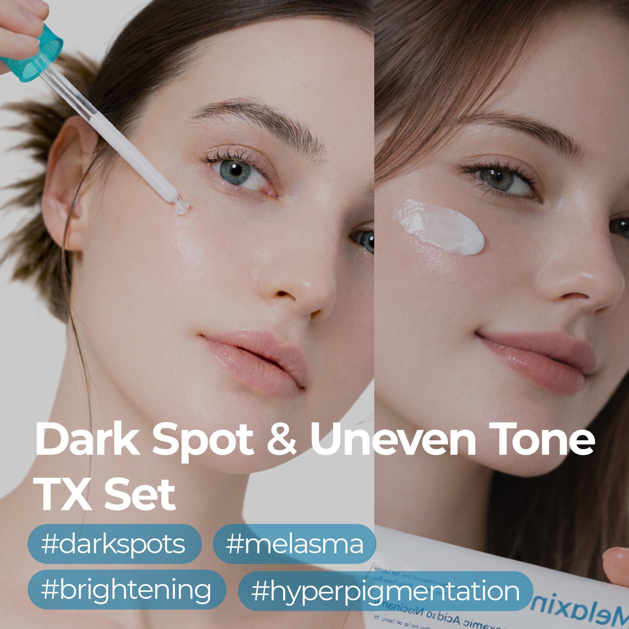 [Dr.Melaxin Official] TX Brightening Routine | TX Peel Shot Serum, TX Peeling Toner, TX Dark Spot Ampoule & TX Cream 4-Piece Set