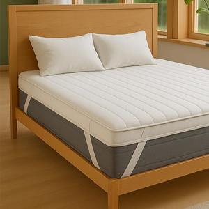 HH 4cm Microfiber Mattress Topper - Hotel Quality Hypoallergenic Super Soft Elasticated Corner Straps for Single Double King Super King Beds UK Flat Weave Breathable Comfort Layer