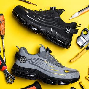 No Need to Tie Shoelaces Shoes for Men Comfortable Lisure Outdoor Work Lightweight Mens Steel Toe Construction Shoes Indestructible Shoes