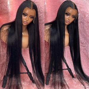 Bling Hair 13x6 Straight HD Lace Frontal Wig - Remy Raw Indian Hair - 13x4 Transparent Lace Front Human Hair Wigs - Pre Plucked - 180% Density