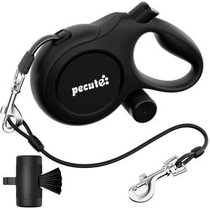 Pecute 8M Retractable Dog Leash with Anti-Chew Leash&Poo Bag Holder(630g), 2025 New 8M/10m Dog Lead with 360° Tangle-Free Extended, One-Handed Brake, Pause, Lock, for Medium Large Pets （30lbs-110lbs）