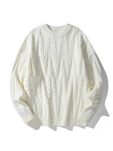 Unisex Men's Solid Textured Drop Shoulder Sweater, Casual Loose Long Sleeve Jumper for Daily Outdoor Wear, Men's Knit Top for Fall & Winter