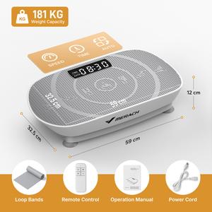 MERACH Vibration Plate Exercise Machine, Lymphatic Drainage Machine, Whole Body Workout Vibration Platform for Wellness and Fitness TikTokShopBlackFriday