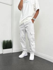 Men's Solid Flap Pocket Cargo Jeans, Loose Casual Street Fashion Denim Pants for Daily Wear, Men's Trousers for All Seasons, Cotton