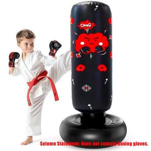 Inflatable Punching Bag for Kids, Standing Boxing Puching Bag, Tumble Boxing Column for Fitness, Boxing Equipment, Workout Equipment, Gym Accessories X'mas Gifts