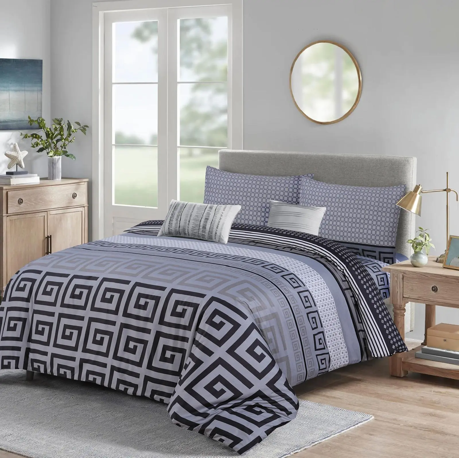Luxury Digital Print 4 PC Duvet/Quilt Cover Complete Bedding Set Fitted Sheet All UK Sizes