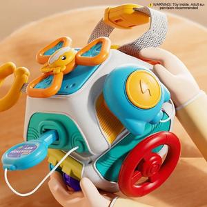 10 in 1 Baby Busy Board Cube, Montessori Sensory Toy Toddler 1-3, Infant Carseat Plane Travel Game, Kid Education Learning Activity, Birthday Gift 18 Month 1 2 Year Old Boy Girl, Multi Activity Playset