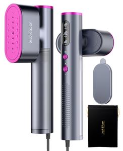 【Hot Sale】Jack ＆ Rose Clothes Steamer,100-240V Dual Voltage Travel Steamer Clothing, 15s Fast Heat Up,Portable Handheld Steamer for Clothes,2 in 1 Garment Steamer&Iron for Global,UK& Europe Travel,Home