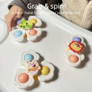 Baby Suction Cup Spinner Toy, 3pcs Baby Spinning Top Toy, Interactive Baby Toys, Educational Toys for Baby Boys and Girls