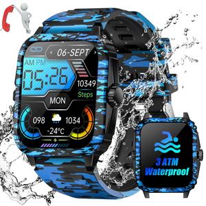 EIGIIS KT71 Men's Smart Watch, 3ATM Waterproof Smart Watch, Sports Watch with Multiple Sports Modes, Long Standby Sports Watch for Smartphone, Perfect Gift