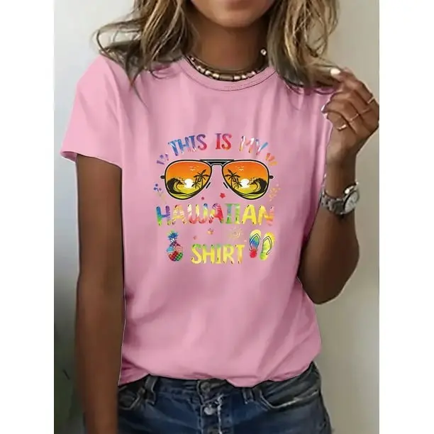 ​Women T Shirt Summer Fashion Short Sleeved T-shirt Printed O-neck Casual T-shirt Women's Clothing