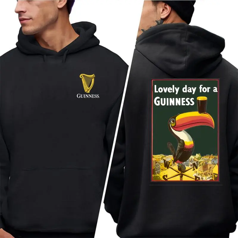 Guinness - Lovely Day for a Guinness Toucan Swearshirt Shirt, Gift For Her Men, Gift For men, Casual Cotton Fabric Menswear Womenswear Sweater Classic