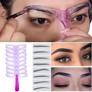 Handheld Eyebrow Stencil Set, Headband Design, Perfect Brow Shape, Easy to Use, Essential Makeup Tool for Beginners, 8 Styles Available, Makeup Tools Set