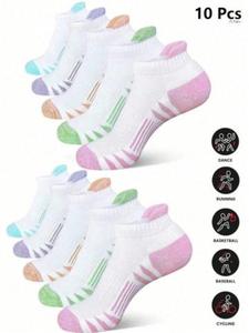 Women's Sport Socks, Colorful Compression Socks, Comfortable Breathable Low Top, Ideal for Running, Hiking, Marathon, Fitness