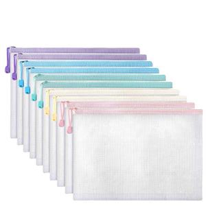A4 Waterproof Zipper Mesh File Folder, Organizer for Classroom & Office Supplies, Travel Storage Bag, School & Office Use