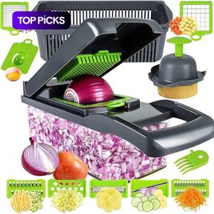 Autumn Homeware 15 in 1 Multifunctional Vegetable Chopper, Durable Vegetable Slicer, Mandoline Slicer Garlic Chopper, Onion Potato Grater, Fall Kitchen Accessories, Kitchen Accessories, Kitchen Gadgets