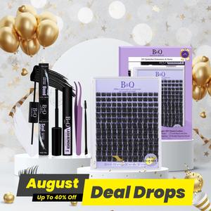 B&q Lash Clusters Kit, B19 Diy Eyelash Extension Kit, 156pcs Waterproof Lash Clusters Extension with Bond and Seal, Remover, Applicator Tool At Home, Makeup Eyelashes Extension