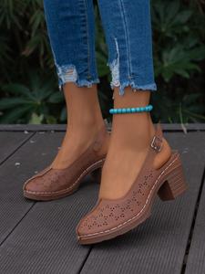 Women's Fashionable Hollow Out Design Wedge Sandals, Casual Comfortable High Heel Sandals for Summer, Female All-match Shoes for Daily Wear, Girl