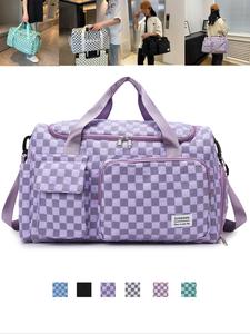 Fashion Travel Bag, Large Capacity Sports Gym Bag with Separate Wet and Dry Compartments, Single-Shoulder Crossbody Bag for Fitness, Yoga and Business Trips
