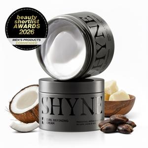 SHYNE Curl Cream | Curl Defining & Moisturising Styling Hair Cream for Men & Women | Perfect for Curls & Waves | 95% Natural Origin, Made with Shea Butter, Castor Oil & Coconut Oil | Hydrating Nourishing Haircare Moisturiser