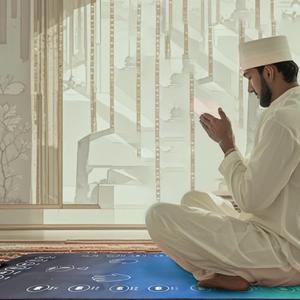 Halal Certified Kneeling Blanket, Muslim Men and Women Ramadan Electric Gift, Lightweight and Portable, Ideal for Home or Mosque