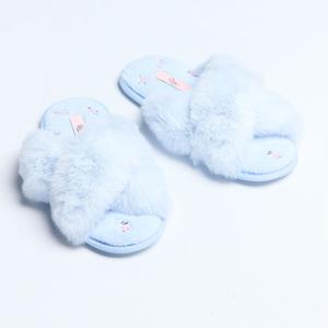 Boux Avenue Floral Embroidered Slider Slippers Cross Band Open Toe House Shoes