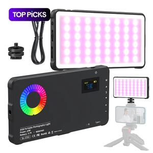 USB Rechargeable Photography Light, RGB Color-Changing, Travel-Friendly Camera Light for Cameras, Portable Selfie Light for Live Streaming & Vlogging, LED Selfie Light, Camera Accessories Lighting #TOP PICKS