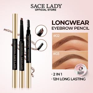 SACE LADY Pro Eyebrow Pencil - Long Lasting, Waterproof, Sweat-proof, Budge-proof, Easy-to-use, Precise, One End for Grooming. Soft. Eyebrow. Brow pencil. Gift. Gift for Girls. Weekend Sale. July Deals. Makeup. Cosmetic.