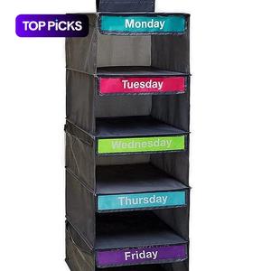 Hanging Clothes Storage Bag, Household Daily Clothing Classification Storage Bags, Monday to Friday Clothes Organizer for Home Use, Room Organizer, Back to School, Bedroom Accessories, Birthday Gifts