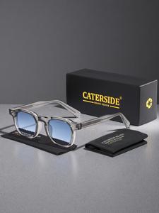 Unisex Vintage Square Frame Sunglasses, Trendy Casual Sunglasses for Everyday Use, Fashion Accessories for Outdoor Activities