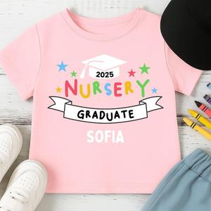 Nursery Graduate 2025 Personalised Crayon Tee