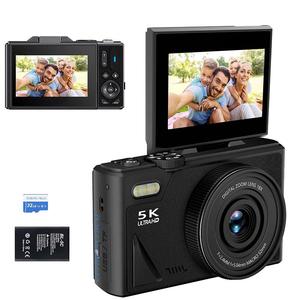 4K 64MP Digital Camera, 3.0 Inch 180° Flip Screen Vlogging Cameras With LED Fill Light, 18X Digital Zoom Camera With Rechargeable Battery, 32GB TF Card, Camera for Pictures