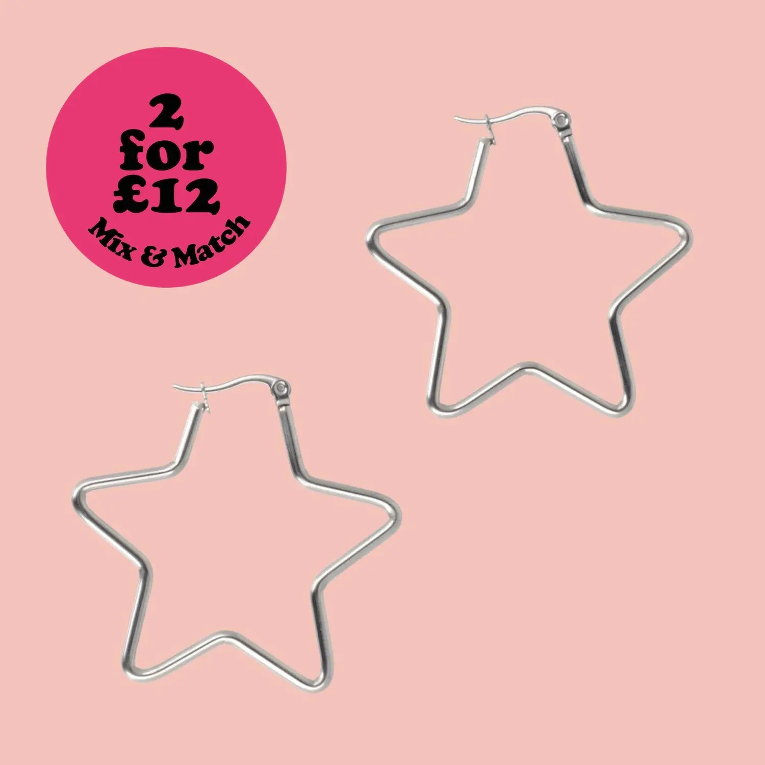 Medium Super Star Hoop Earrings