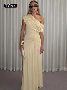 Women's One Shoulder Dress, Elegant Solid Color Dress for Party Club Dating Wear, Ladies Summer Clothes