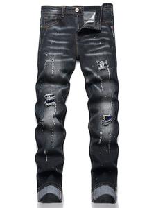 Men's Fashionable Ripped Jeans, Casual Comfy Regular Fit Denim Pants for Daily Wear, Work Trousers, Fashion Men's Bottoms for All Seasons, Cotton