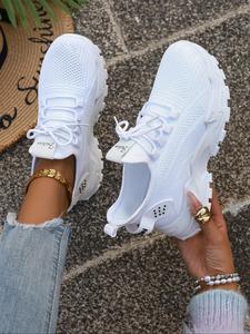 Women's Fashionable Lace Up Low Top Sneakers, Casual Comfortable Breathable Sports Running Shoes, All-match Basic Shoes for Daily Wear, Trending Shoes
