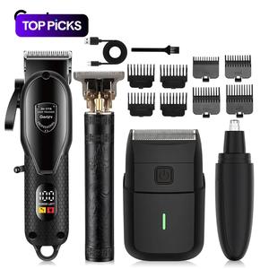 Professional Cordless Hair Clipper & Beard Trimmer for Men, Rechargeable Grooming Kit, Perfect Gift for Dad, Travel Friendly Durable Design for Home Or Barber Use, Barber Clippers