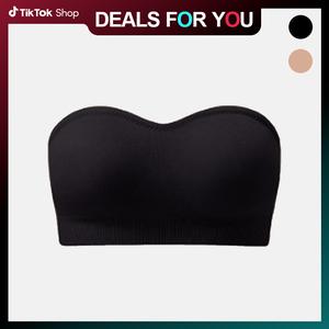 【50% off】2pcs Women’s Silicone Strapless Bra – Non-Slip Wireless Tube Top Padded, Ultimate Comfort