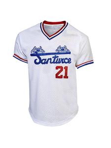 Men's Letter & Number Embroidery Baseball Jersey, Loose Casual Breathable Short Sleeve V Neck Baseball Top for Summer, Fashion Men's Sportswear for Baseball