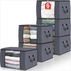 Clothes Storage Bag, 3/6 Counts/set Foldable Clothes Organizing Storage Box with Handle, Home Essentials, Clothes Storage Organizer for Bedroom, Closet, Home Organizer, Room Accessories, Packing Cubes